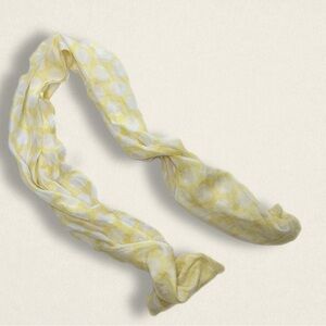yellow & white polka dot scarf